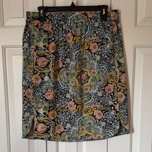 LOFT Multicolor Floral Skirt